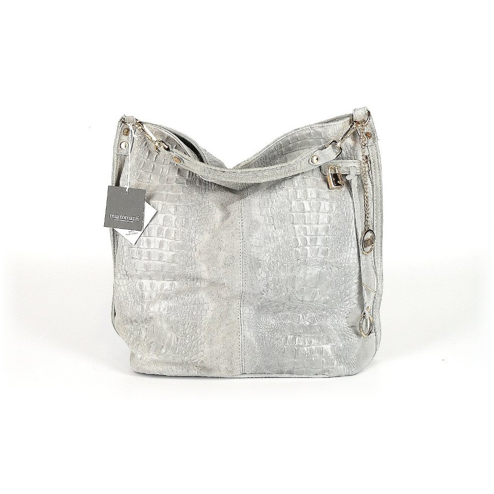 mia tomazzi Metallic Leather Satchel